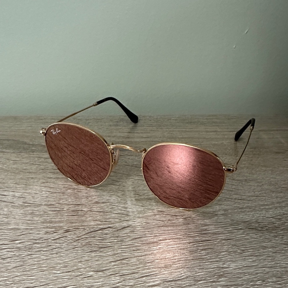 Ray-Ban Gold and Pink Sunglasses